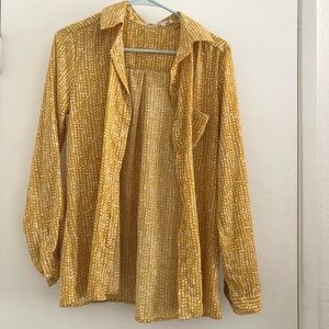 Liberty Love button up yellow dot blouse
